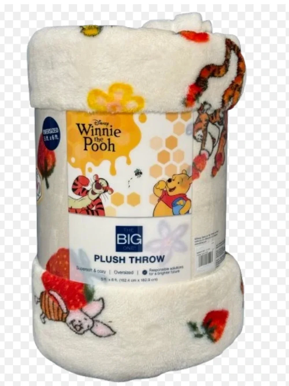The Big One Winnie the Pooh Throw Blanket 60x72 Soft Plush Pooh Tigger Spring